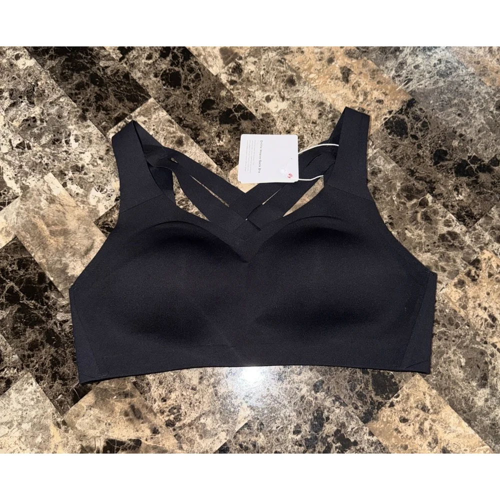 LULULEMON ENLITE WEAVE-BACK BRA BLACK COLOR NWT SIZE 38D